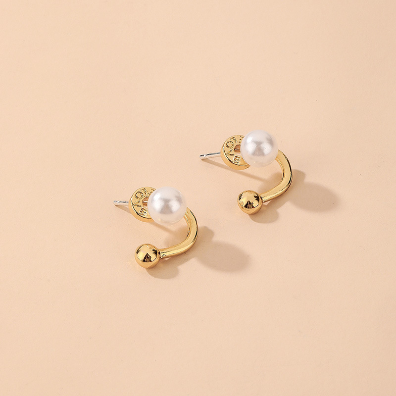 Fashion Small U-shaped Pearl Rear Hanging Ear Clip Wholesale Nihaojewelry display picture 7