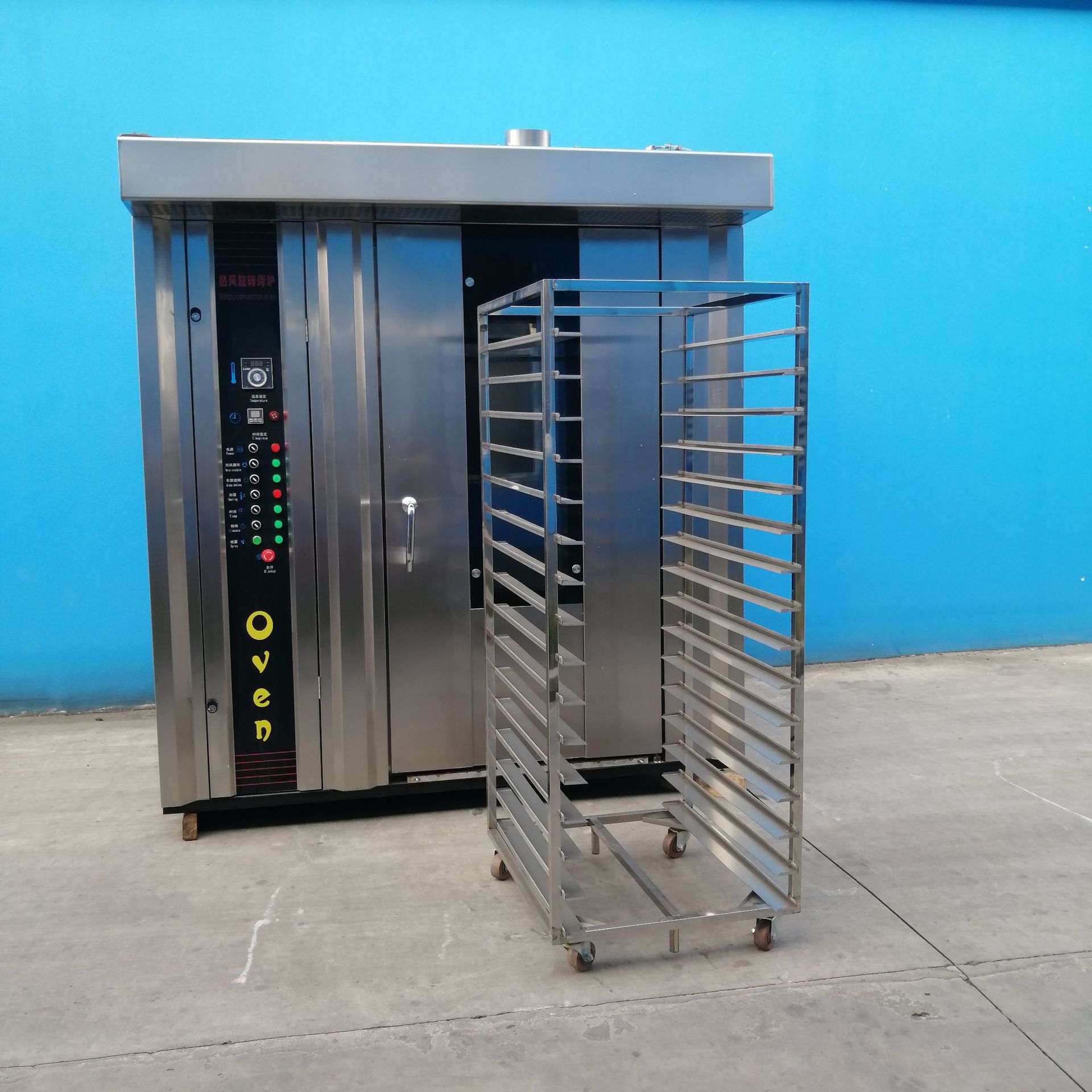 大型红薯核桃芝麻饼烘烤炉 烤红薯烤箱 披萨糕点燕麦片旋转炉