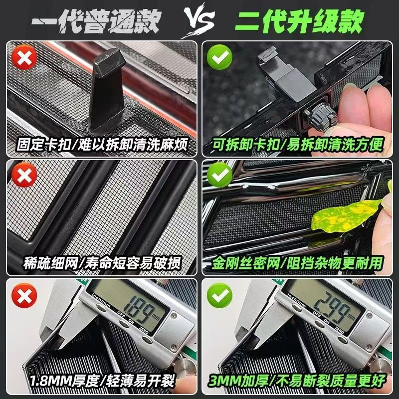Suitable for 26 Models of Changan's Fourth-Generation Eado, Stainless Steel Clip-On Type for Radiator Protection, No-Disassembly Insect-Proof Grille