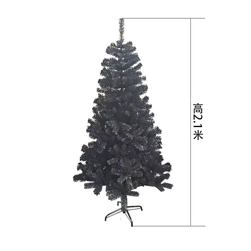Nuevos adornos navideños transfronterizos, árbol de Navidad artificial plegable en forma de lápiz, flocado, de PVC encriptado, para hotel, de pie, de fábrica.