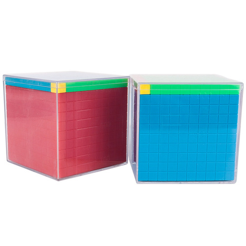 New curriculum standard for counting multi-layer building blocks, understanding of numbers within 10,000, volume capacity unit demonstrator, cubic decimeter model
