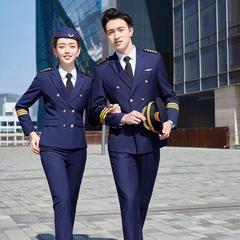 Factory new style railway uniform for men and women professional high-speed rail crew pilot railway college aviation uniform performance costume