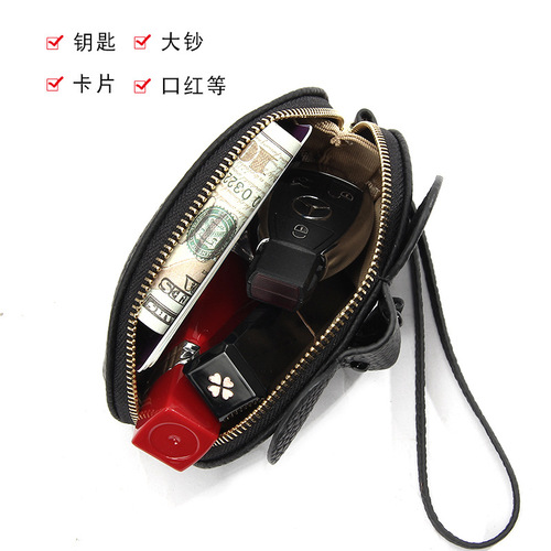 Japanese creative ins style cute little elephant zipper small wallet women's fresh and compact genuine leather coin coin purse wholesale