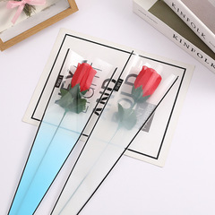 新款鮮花袋半透明花束包裝袋單支opp袋七夕情人節玫瑰花店包裝袋