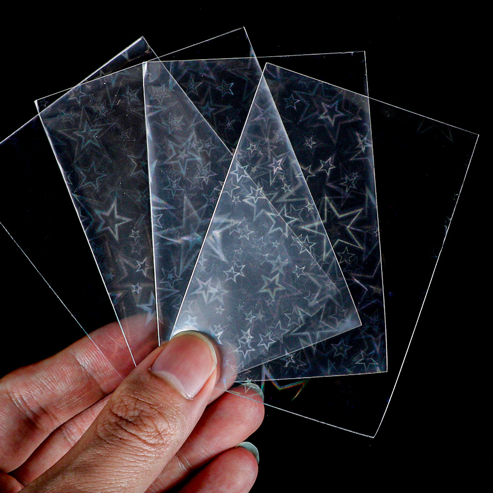 Amor tarjeta láser película láser estrellado 5-alambre tarjeta caso baokimeng estrella transparente tarjeta caso juego rey funda protectora