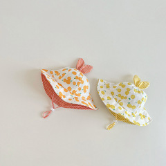Autumn South Baby Hat Spring and Autumn Korean Style Ins New Cartoon Baby Sunshade Fisherman Hat Children's Sunscreen Sun Hat 