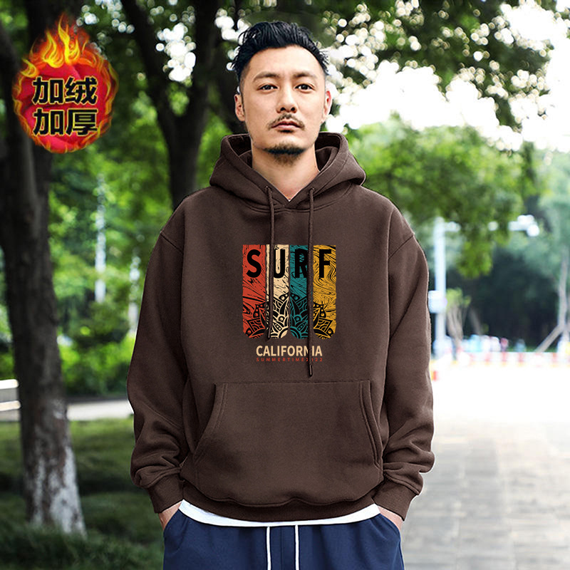 Chaqueta encapuchada masculina primavera y otoño marca de moda americana chaqueta de peso retrogrado chaqueta de pareja casual suelta camisa con sombrero de manga larga