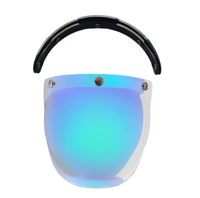 Dəbilqə (Kaska) aksesuarları: Motorcycle Retro Helmet Mirror - revo-aurora-blue-free-black-stand