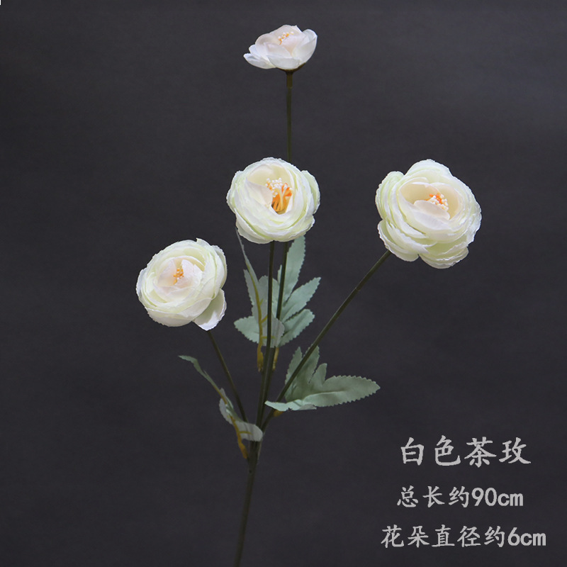 Material de flor de boda blanco brumoso artificial Misty Wedding Hall decoración camino plomo arreglo de flores techo flor artificial Flor de plástico