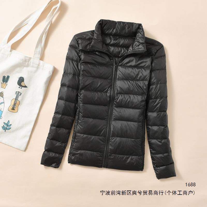 New large-size women's down jacket with hood, stand-up collar, short style, Korean version, cute, slim-fit, lightweight student coat New large-size women's down jacket with hood, stand-up collar, short style, Korean version, cute, slim-fit, lightweight student coat