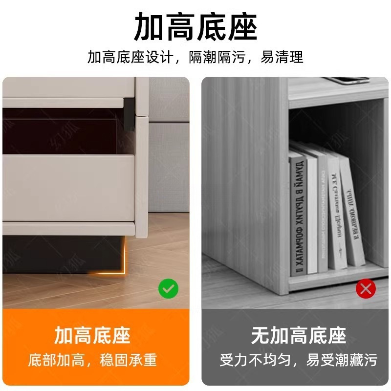 床头柜子家用卧室简约现代小型网红床边小柜子抽屉式收纳柜置物柜|undefined