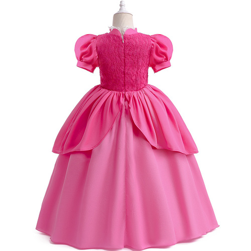 Foreign Trade New Item Cosplay Bijou Princess Dress Girls' Formal Dress with Waist Cincher, Bouncy Dress with Bubble Sleeves, Children's Dress
