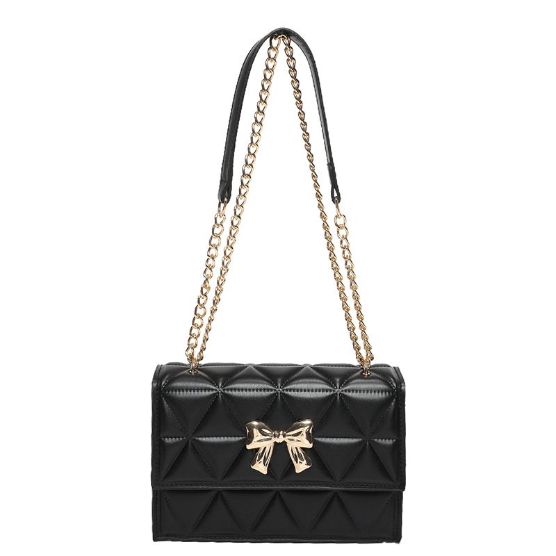 Bolso debajo de la axila de la cadena para mujeres 2024 primavera y verano nuevo estilo de estilo extranjero mariposa de cuadrícula de diamante un hombro bolso de tramo inclinado bolso pequeño