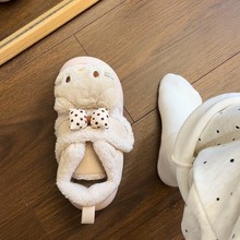 可爱卡通凯蒂猫魔术贴雪地靴女2025秋冬新款外穿厚底家居保暖棉鞋