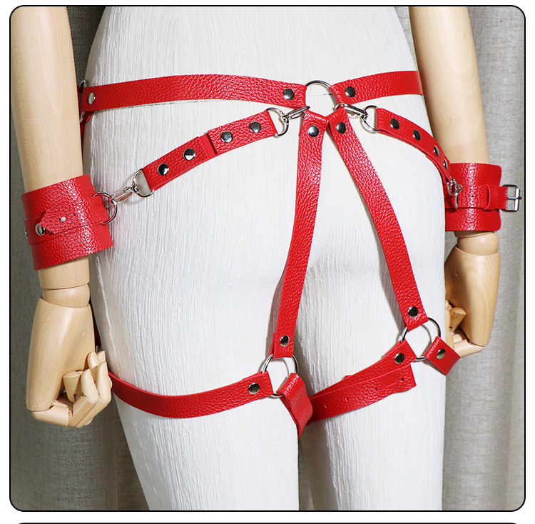 Jiuai Metal Bondage Handcuffs Black SM Restraint Props for Couples — detail image 10
