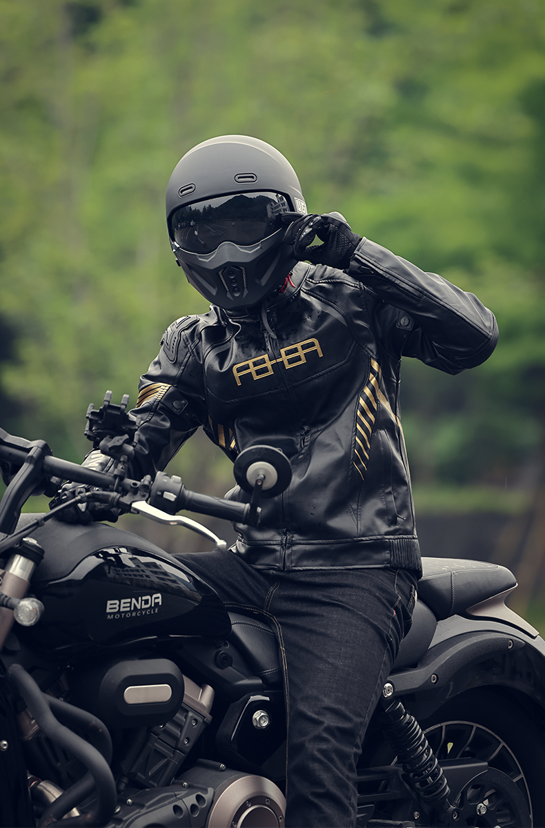 3C Motorcycle Helmet Scorpion Combination Helmet for Men and Women, Motorcycle Cruise Large Size Retro Full-Face Helmet, Summer Three-Quarter Helmet