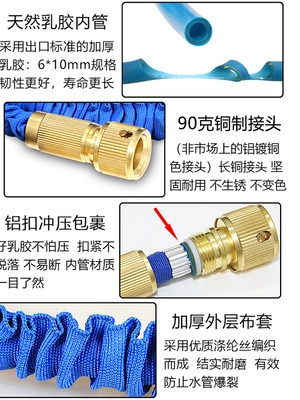 retractable design and a copper quick-connect fitting High pressure car wash water gun