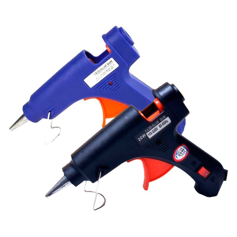 Pistola de pegamento de fusión en caliente genuina, boca fina hecha a mano, grado industrial, 100w, pegamento automático, barra de pegamento de 20w, pistola de fusión en caliente para niños domésticos