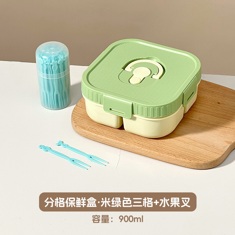 Caja de almuerzo de frutas para niños con microondas, caja de almuerzo portátil para estudiantes de primaria, caja de alimentos frescos para picnic