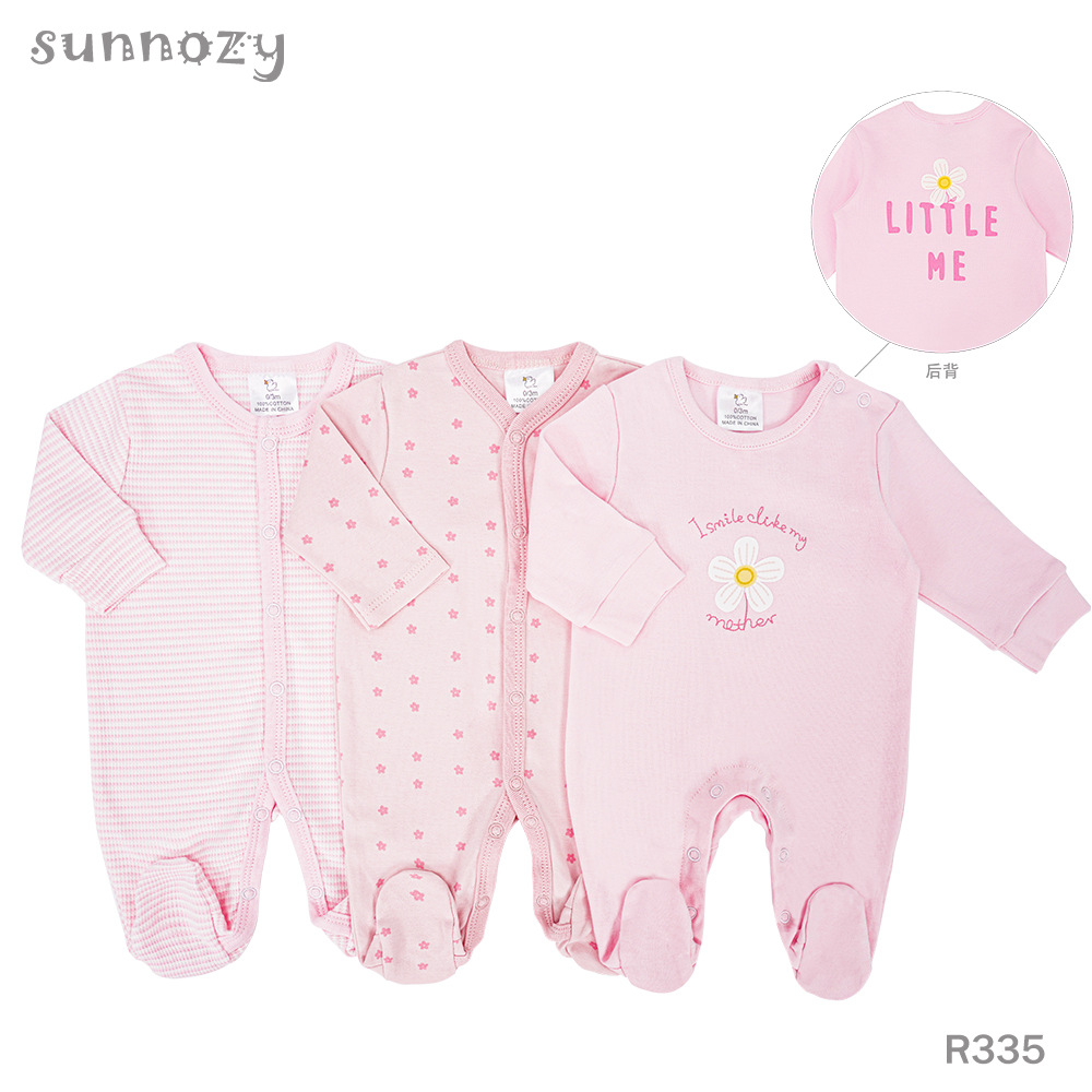 3 piezas de algodón bebé ropa de otoño hombre y mujer baby overcoat trajes de escalada pijamas 0 - septiembre baby leggings image 10