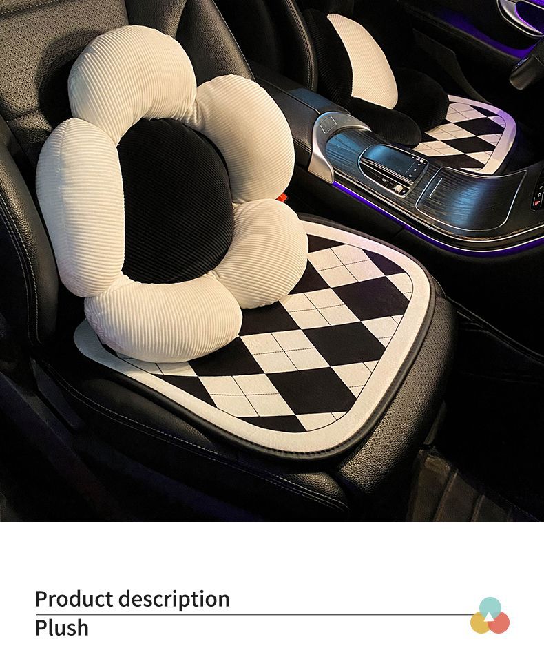 Retro Linen Car Seat Cushion, Summer Ventilated Silk Cotton Seat Cushion, Universal for All Seasons, Light Luxury and High-End Feel Seat Cover