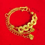 小红书爆款碎冰冰吉祥招财手链女手饰爆闪轻奢百搭仿真金首饰饰品