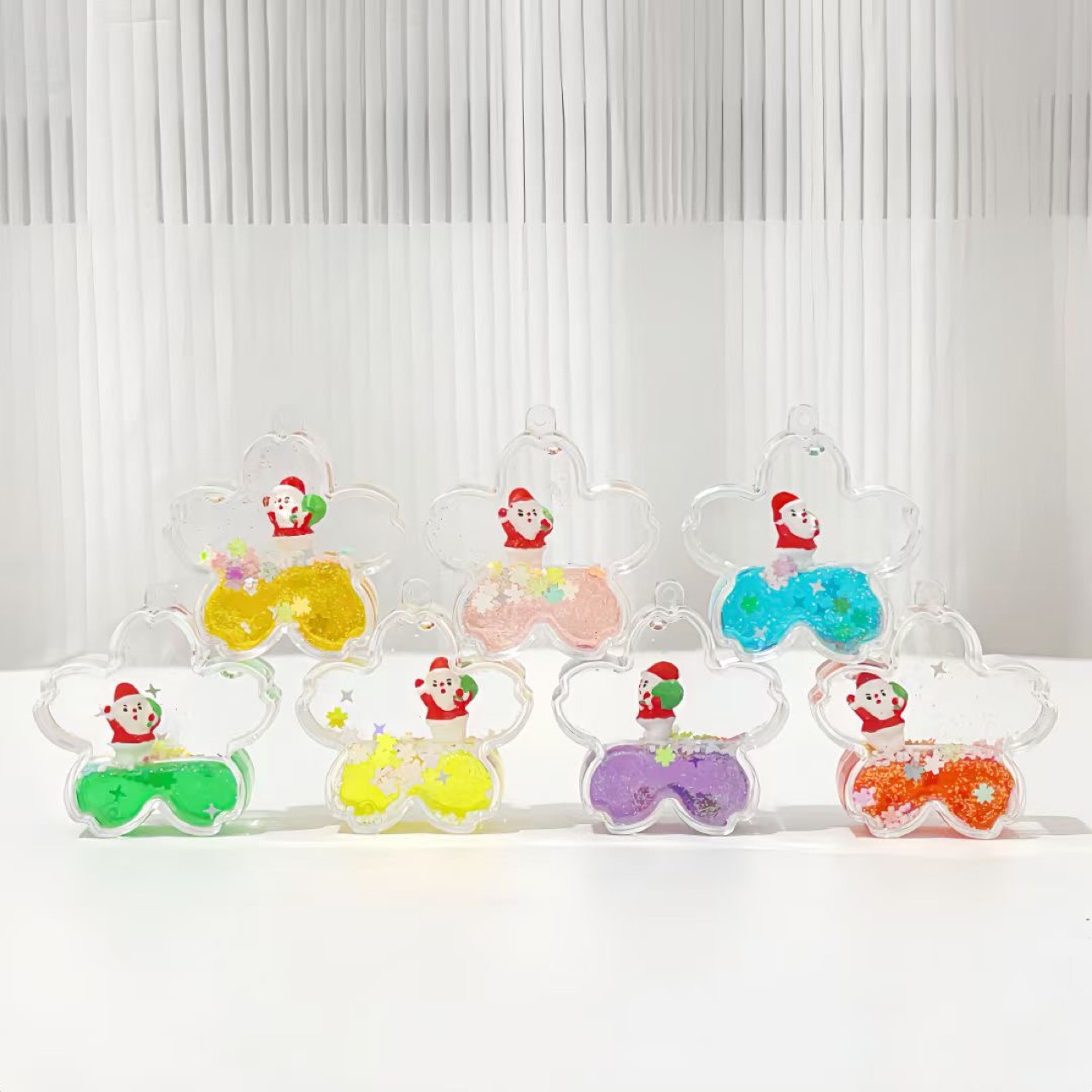 Oil liquid quicksand bottle ornaments new creative drift bottle gift acrylic buckle bag pendant