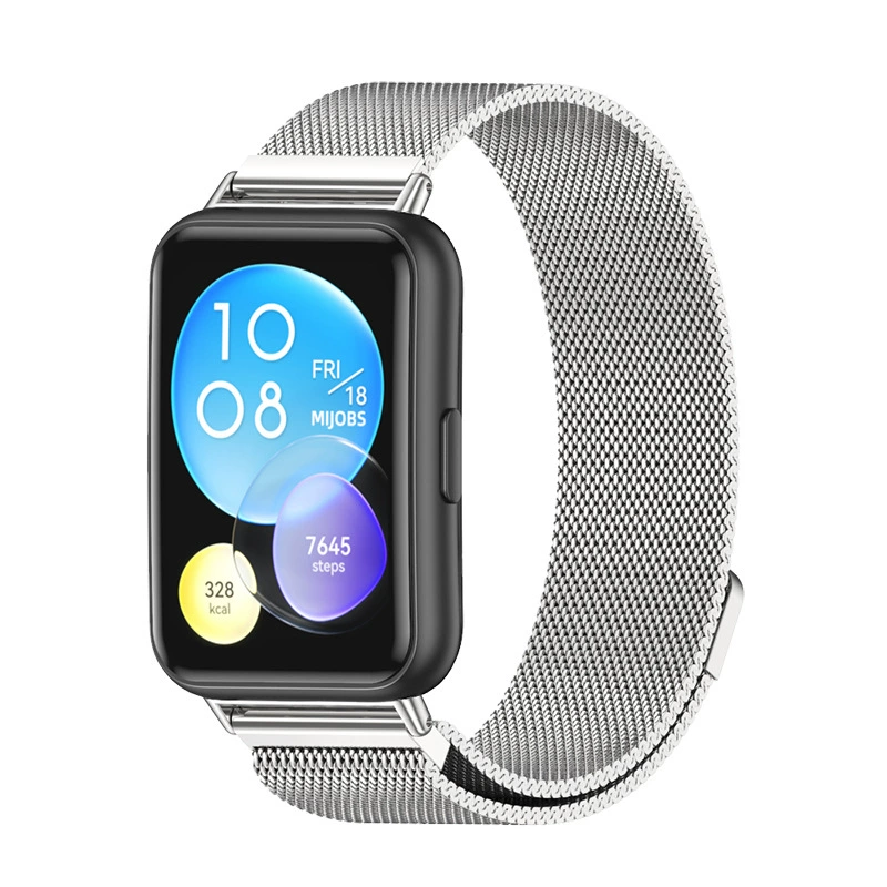 Подходит для Huawei Watch FIT 2, миланский браслет из нержавеющей стали с двойным магнитным креплением