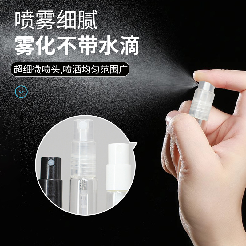 2ml 5ml botella de spray de vidrio transparente botella de spray de muestra de spray de boca de tornillo cosmético botella de dispensado de perfume de boca de bayoneta de 3ml