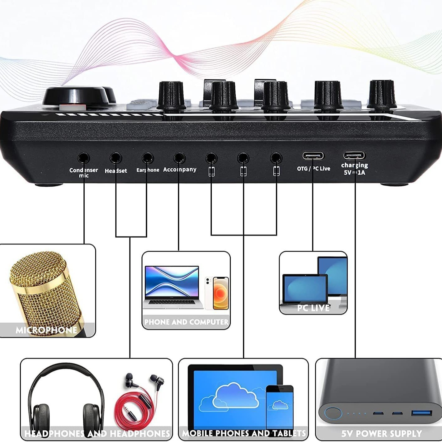Transmisión en vivo traje de transmisión en vivo micrófono F88-USB micrófono profesional micrófono de condensador juego ancla traje de transmisión en vivo