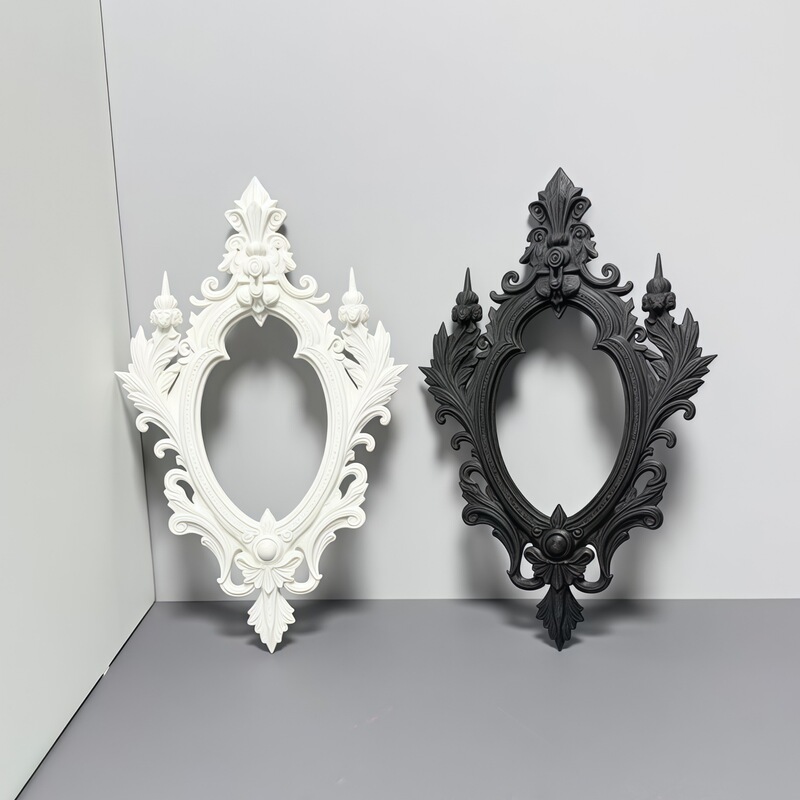 Dollhouse Decorative Photo Frame Baroque Decorative Frame Vintage Gothic Style Photo Frame Dark Style Pin Badge Backing Board