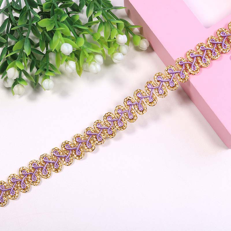 Spot 1.2cm color oro y plata accesorios de encaje accesorios de ropa 32 colores ciempiés borde de espigan encaje