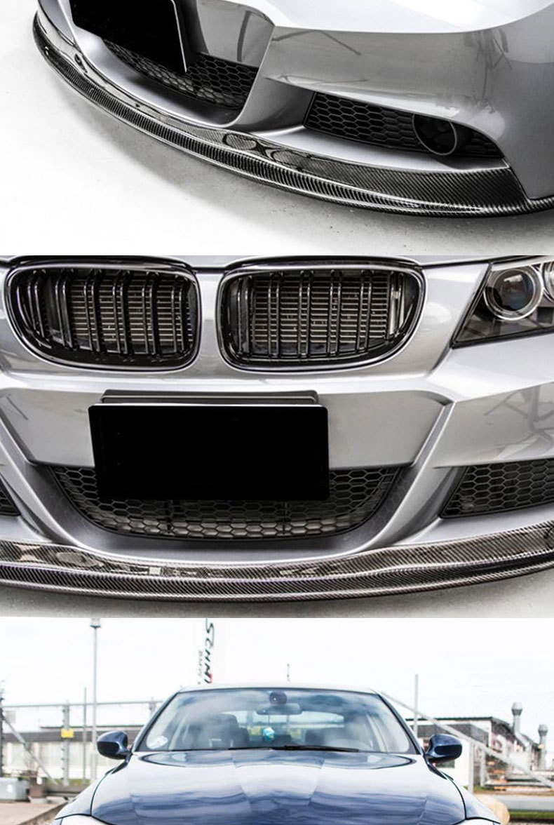 Suitable for Bmw 09-12 3 Series E90 Late Parallel Bars Bright Black Mesh Model Modified Double Line Mesh Grille