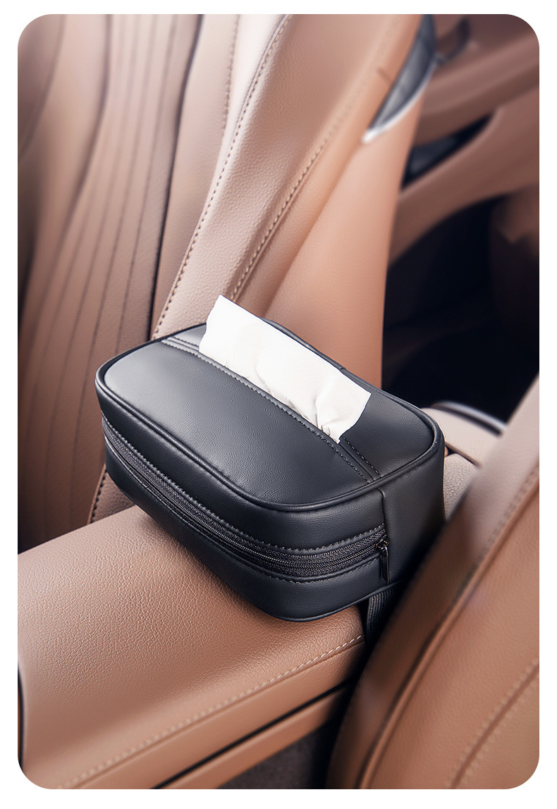 2025 New Car Tissue Box Armrest Box Rear Car Tissue Box Car Hanging Bag Car Supplies