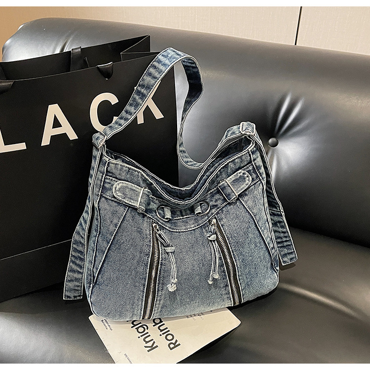 Bolso de tendencia transfronteriza de gran capacidad para mujeres 2026 nuevo retro vaqueros de hombro mochila de viaje ocio bolsa