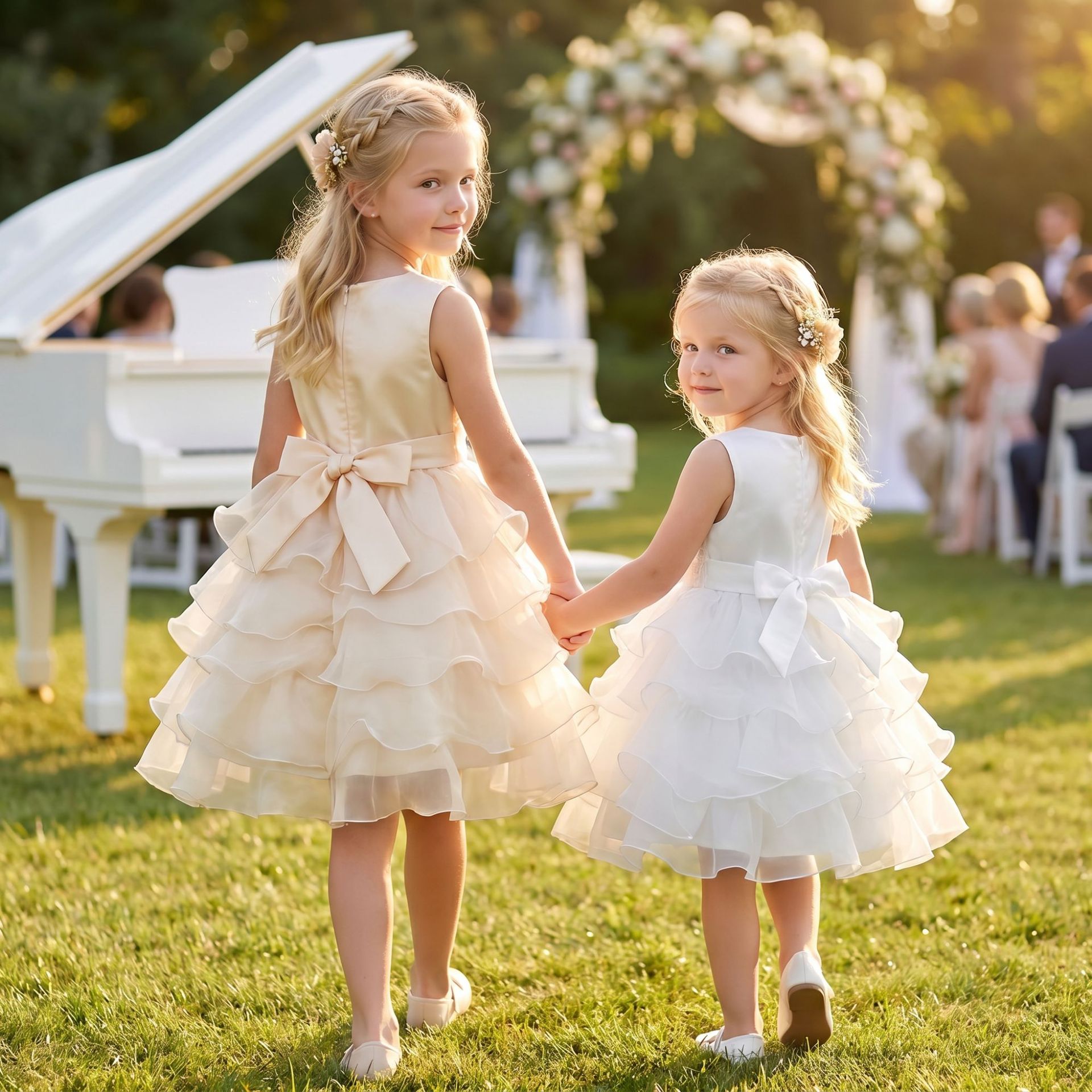 (Wholesale), dress, small princess costume with bow, piano performance costume 2