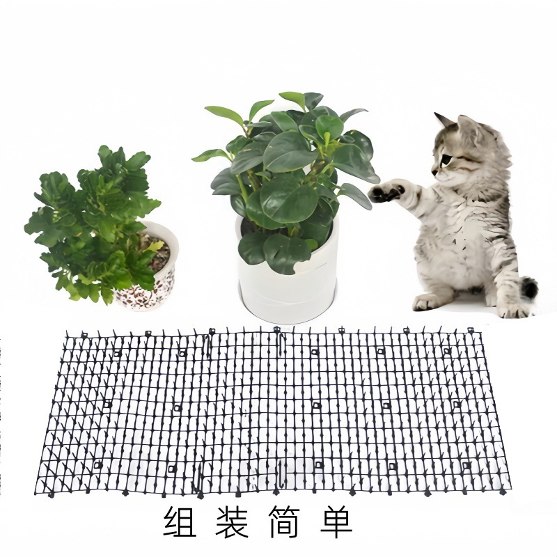 加大款黑色塑料防猫刺垫刺钉 驱猫钉垫 园艺 驱猫神器 防宠物抓爬