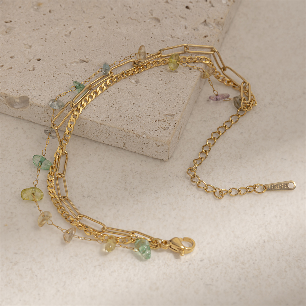 Tena Pulsera de acero inoxidable europea y americana Pulsera de acero de titanio de nicho de lujo ligero de todo fósforo Sin decoloración Joyería transfronteriza Bracelet