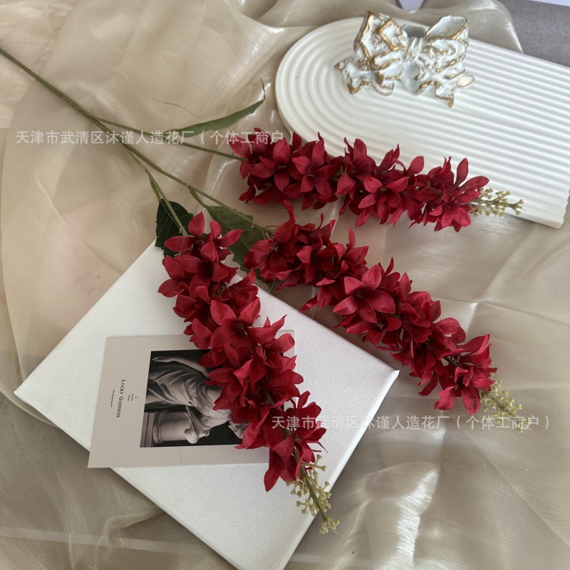 3갈래 히아신스 와인 레드