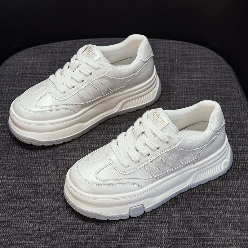 Белые кроссовки на платформе Pearl/Champagne, размер 35-40, повседневные спортивные кеды для подростков