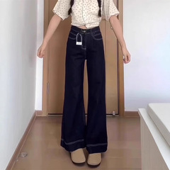 広脚ジーンズの女性2025年春秋の新型はやせています。