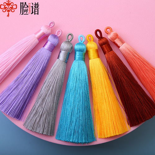 Facebook 8CM hoop tassel tassel mini ice silk hanging tassel accessories diy sachet bookmark pendant accessories wholesale