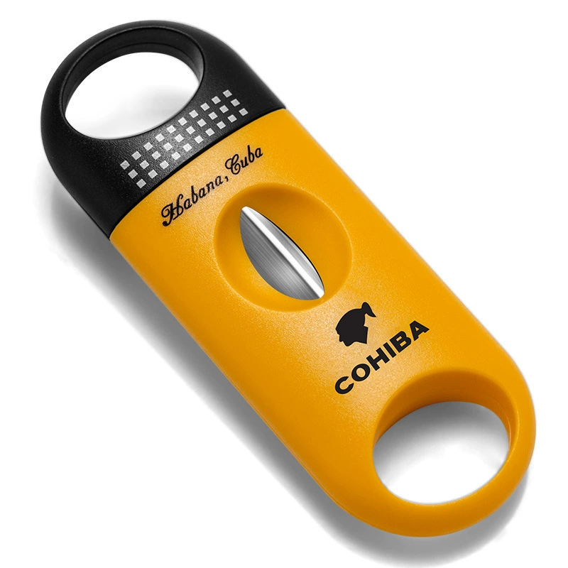 Резак для сигар, портативный резак для сигар из нержавеющей стали, острое лезвие, ножницы двойного назначения, ножницы V + плоские ножницы