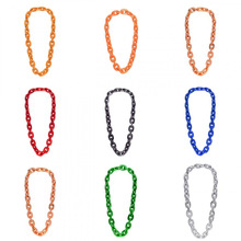 美国球队赛事LOGO项链节日派对球队球迷ABS粗项链夸张嘻哈大链子