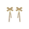 Hair band, advanced design earrings with bow, silver 925 sample, trend of season