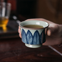 景德镇陶瓷老陶泥主人杯茶杯家用复古品茗杯茶具高档功夫茶具套装