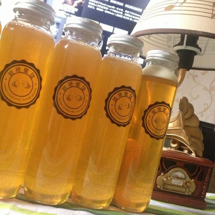 300ml 350ml铝盖PET果汁瓶 透明圆柱形塑料瓶 花茶水果茶(LG005)