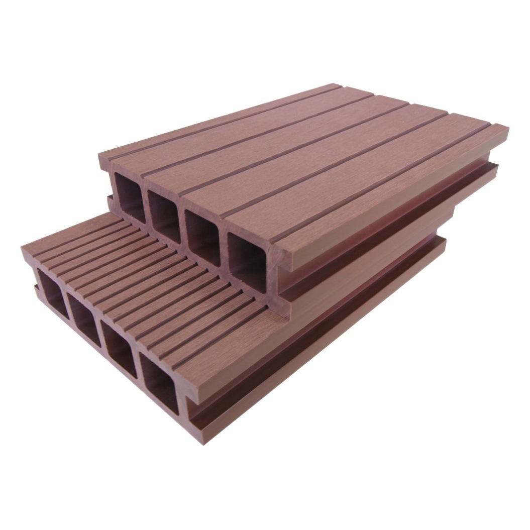 Madera de plástico WPC piso generación cuadrado agujero 140*35 protección del medio ambiente plástico madera Material jardín decoración al aire libre tablero anticorrosión madera
