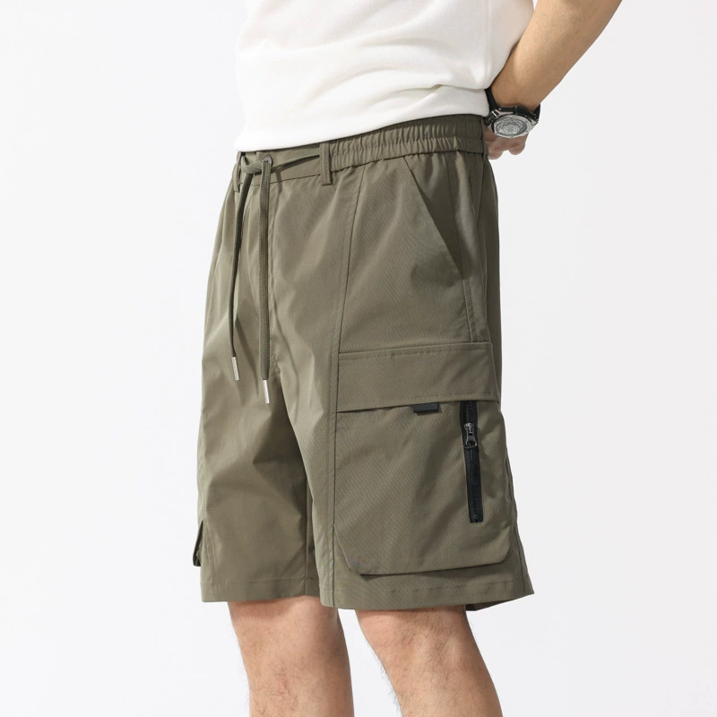 Трансграничные модные повседневные мужские летние функциональные стильные шорты-карго с несколькими карманами в американском стиле, быстросохнущие шорты