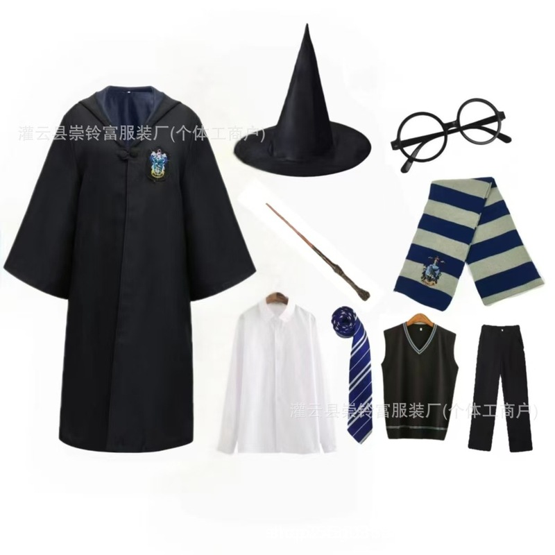 哈利波特同款cos服树脂法杖连帽长袍披风服装儿童万圣节表演服|undefined